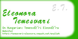 eleonora temesvari business card